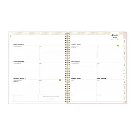 Blue Sky Day Designer Weekly/Monthly Planning Calendar 8.5"x11" Rose Pink Floral image {4}