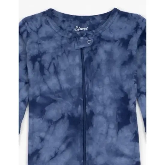 Leveret Kids Footed Cotton Tie Dye Pajama image {1}