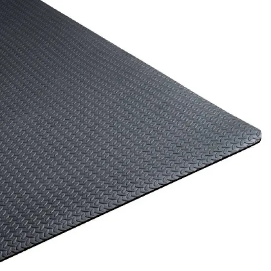 CAP Barbell Foam Diamond Plate Texture Gym Floor Mat - Black (6mm) image {1}