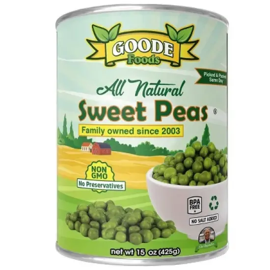 Goode Foods All Natural Sweet Peas - 15oz image {7}