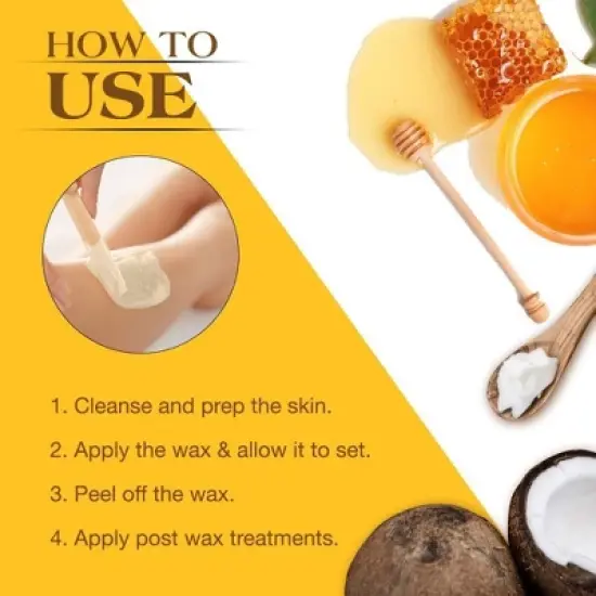 GiGi Flex Wax Coconut Honee Wax - 13 oz (PACK OF 2) - Hair Removal Honey Wax, Non-Strip, Never Brittle image {4}