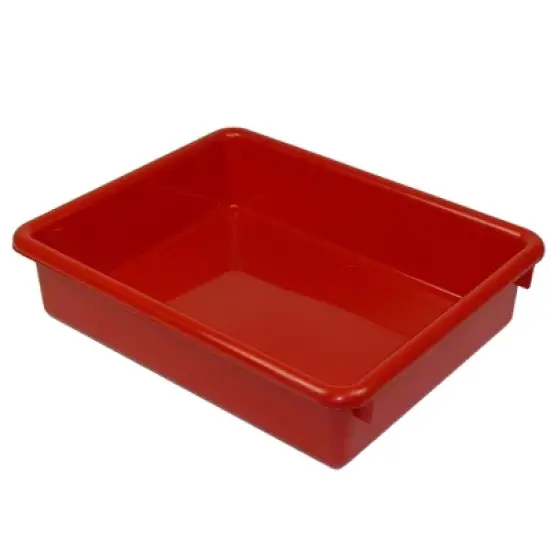 Romanoff Stowaway&reg; 3" Letter Tray no Lid, Red image {1}