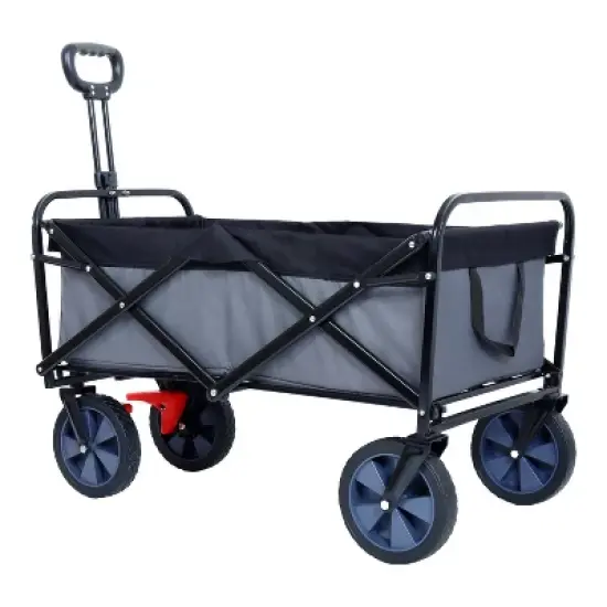 150L Collapsible Wagon Cart Foldable, Utility Garden Wagon with 360lbs Weight Capacity, Heavy Duty Portable Sport Wagon image {4}