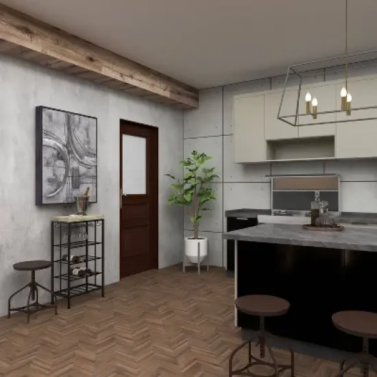 Industrial Metal Rectangle Wine Rack Black - Olivia & May image {13}