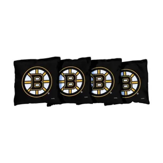 NHL Boston Bruins Corn-Filled Cornhole Bags Black - 4pk image {1}