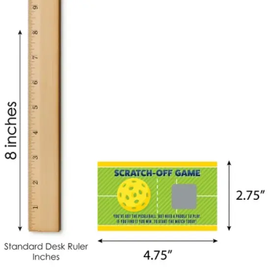 Big Dot of Happiness Let&rsquo;s Rally - Pickleball - Birthday or Retirement Party Game Scratch Off Cards - 22 Count image {4}