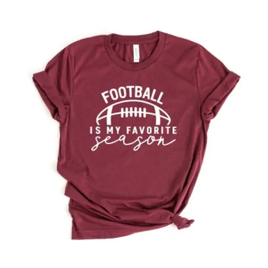 Simply Sage Market Women's Football Is My Favorite Season Ball Short Sleeve Graphic Tee image {2}