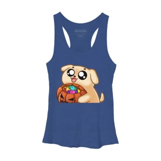 Women's Design By Humans Halloween Candy Pup By Puppers Racerback Tank Top image {4}