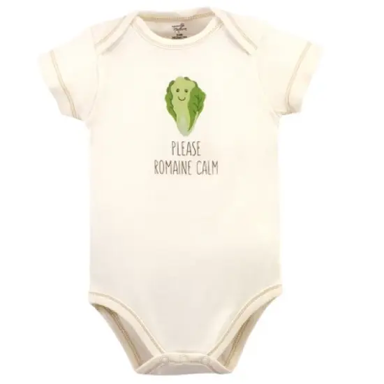 Touched by Nature Organic Cotton Bodysuits 5pk, Mushroom image {5}