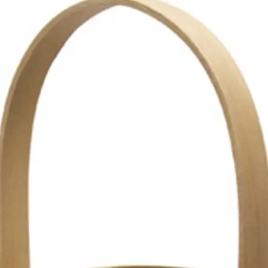 HomeRoots 20" Natural Distressed Woven Glass And Wicker Floor Lantern Candle Holder image {4}