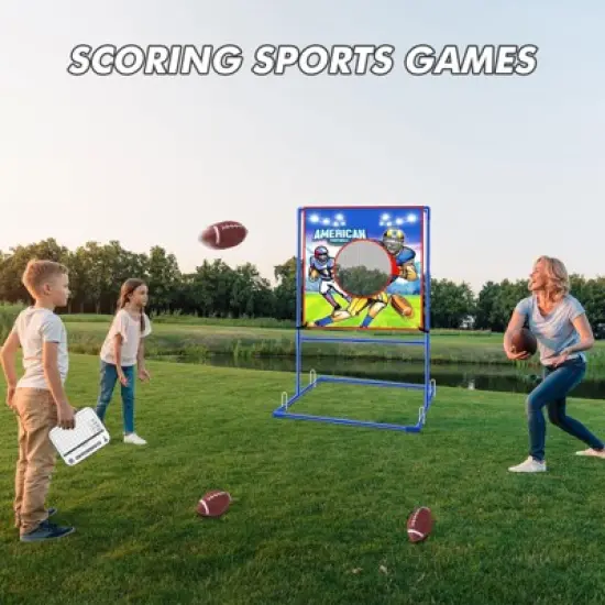 VATOS Football Toss Target Games with 4 Inflatable Footballs Family Party Game for Adults and Kids image {4}