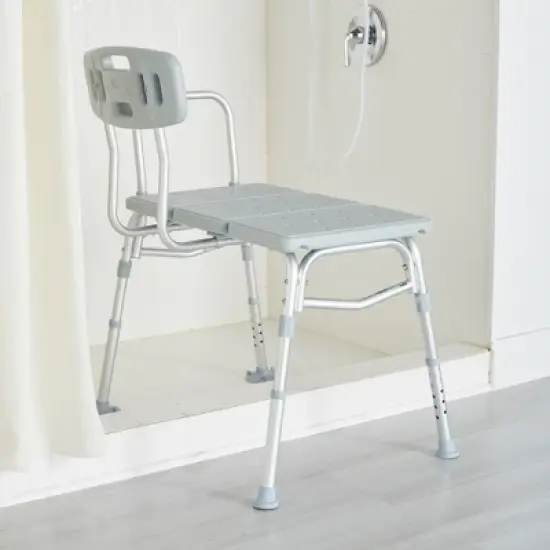 McKesson Knocked Down Bath Transfer Bench Adjustable Height up to 400 lbs 2  Ct image {1}