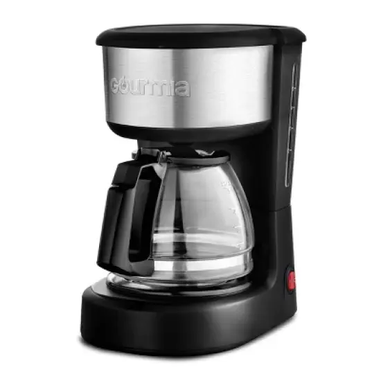 Gourmia 5 Cup One-Touch Switch Coffee Maker with Auto Keep Warm Black: Small Drip Coffee Machine, 700W, Basket Filter image {3}