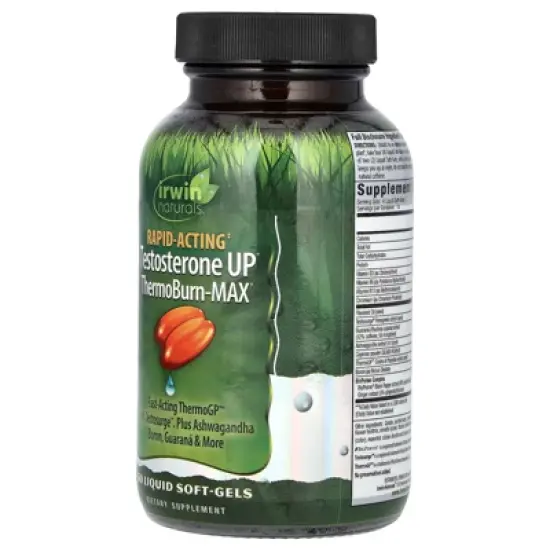 Irwin Naturals Rapid Acting Testosterone UP&reg;, ThermoBurn-MAX, 60 Liquid Soft-Gels image {2}