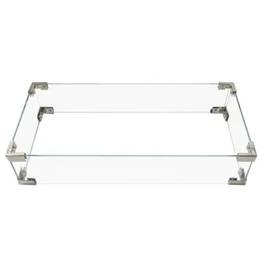 43" Rectangular Outdoor Propane Fire Pit Table, 60,000 BTU, Open-Weave Resin Wicker with Glass Guard for Patio and Backyard image {12}