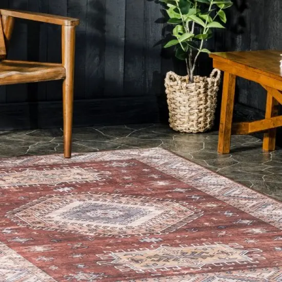 nuLOOM Kera Persian Machine Washable Indoor/Outdoor Patio Area Rug image {8}