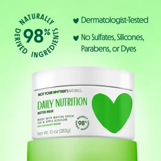 Not Your Mother's Naturals Ultimate Nutrition Butter Hair Mask - Matcha Green Tea & Apple Blossom - 10oz image {4}