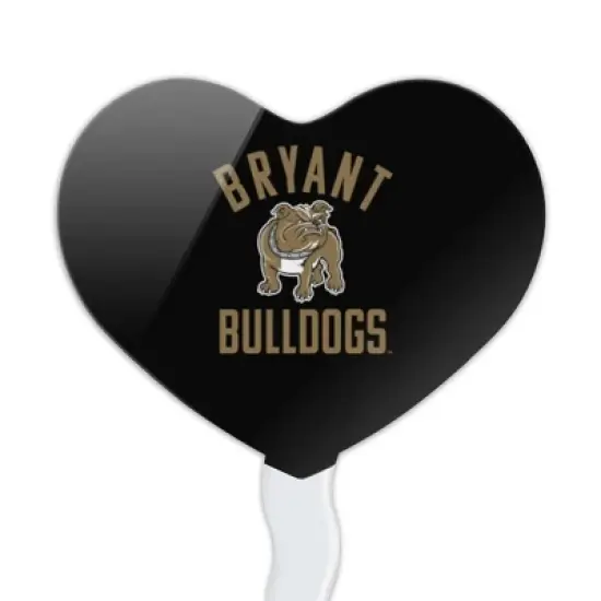 Bryant University Official Logo Heart Love Cupcake Picks Toppers Decoration Set of 6 image {1}