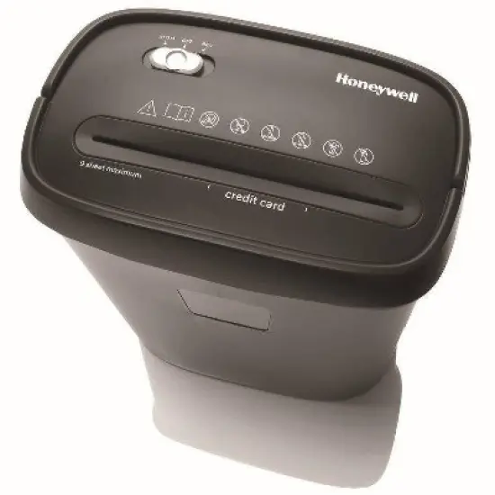 Honeywell 9 Sheet Cross Cut Paper Shredder for Home use Black: Automatic Start & Stop, 4 Gallon Capacity, Document Shredder image {4}