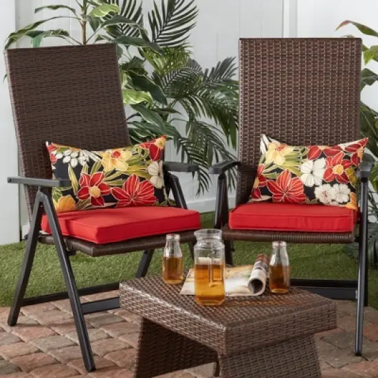 Set of 2 Outdoor Lumbar Throw Pillows Aloha - Kensington Garden image {3}