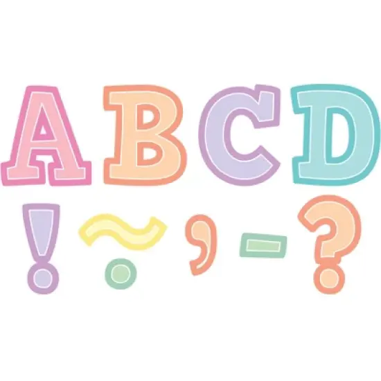 Teacher Created Resources&reg; Pastel Pop Bold Block 3" Magnetic Letters, 55 Pieces Per Pack, 2 Packs image {1}