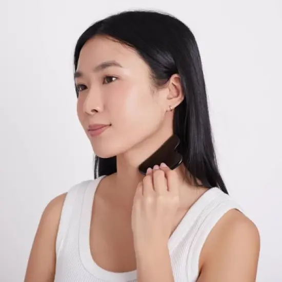 Plum Beauty Obsidian Gua Sha Stone image {4}