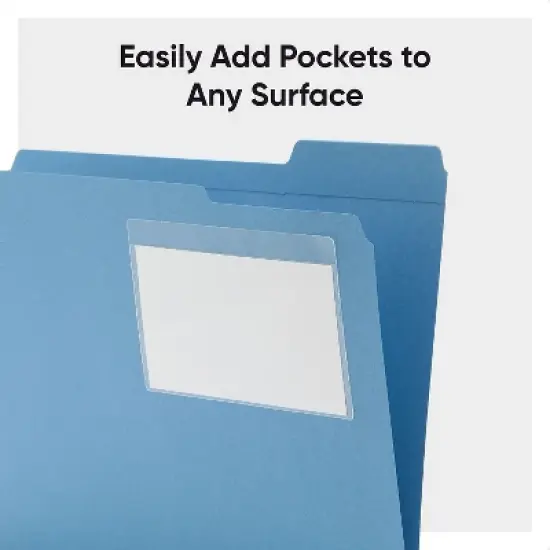 Smead Self-Adhesive Poly Pockets Top Load 5-5/16 x 3-5/8 Clear 100/Box 68153 image {4}