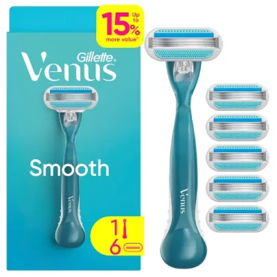 Venus Smooth Value Pack Razor - Handle + 6 Blade Refills image {10}