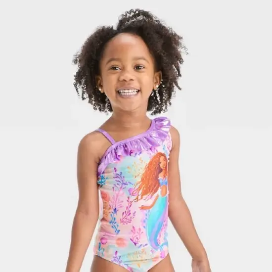 Toddler Girls' Disney Ariel One Piece Swimsuit - Purple image {3}