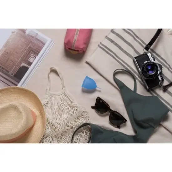 Saalt Menstrual Cup - Ocean Blue - Regular image {3}