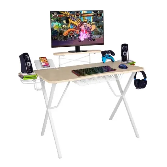 Gaming Desk Pro Curved Front White - Atlantic image {1}