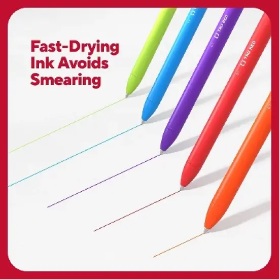 TRU RED Quick Dry Gel Pens Med Point 0.7mm image {5}