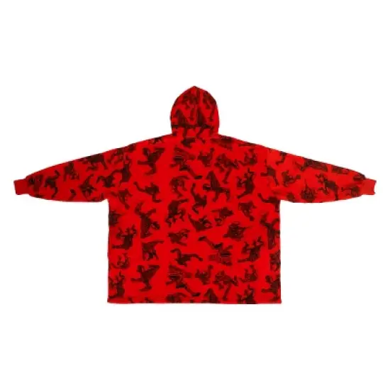 Marvel Spider-Man All-Over Print Red Long Sleeve Oversized Hoodie Wearable Blanket-OSFA image {4}