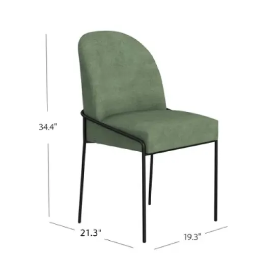 Modern Metal Dining Chair Velvet - HomePop image {5}
