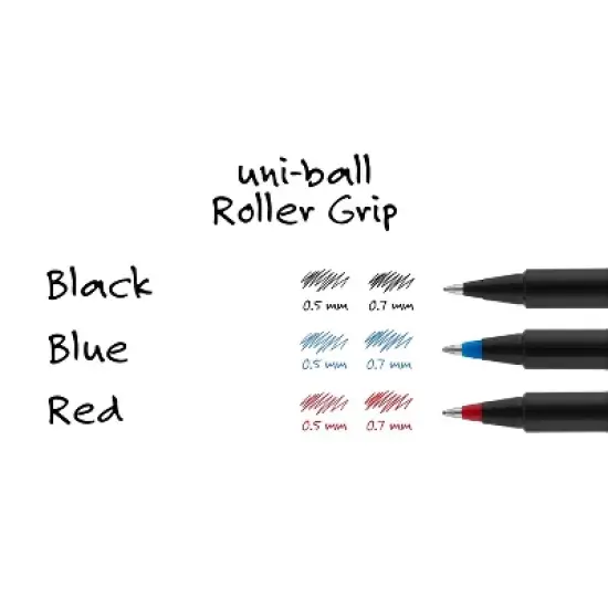 uni-ball Deluxe Rollerball Pens Fine Point Black Ink 12/Pack (60052) image {6}