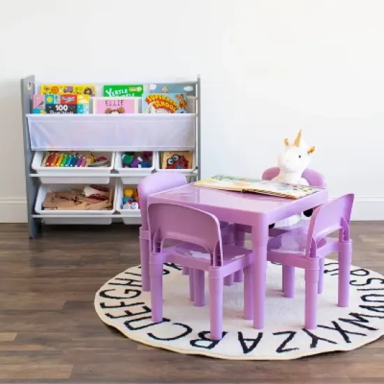 5pc Kids' Lightweight Plastic Table and Chair Set - Humble Crew image {2}