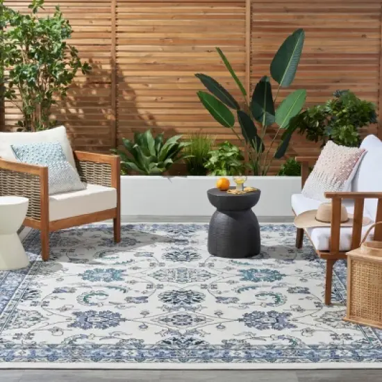 Nourison Essentials Floral Persian Indoor Outdoor Rug image {1}