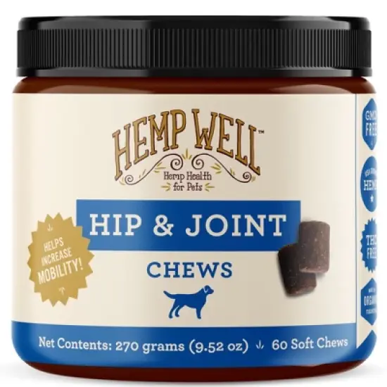 Hemp Well Hip & Joint Dog Soft Chews for Comfort and Mobility image {6}