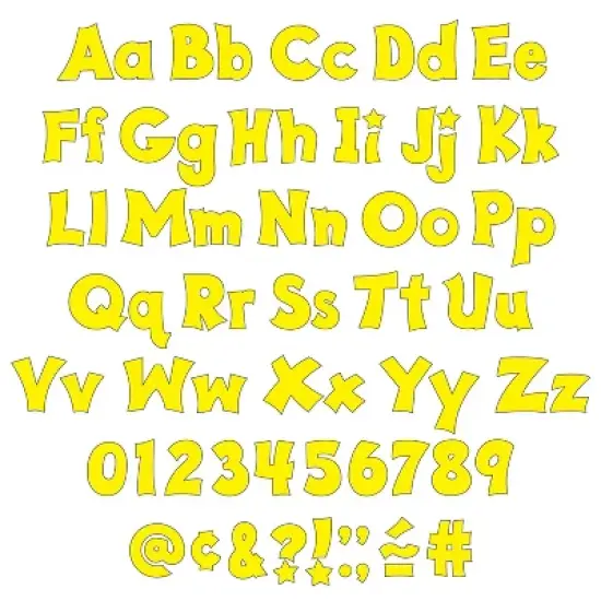 TREND Yellow 4-Inch Friendly Uppercase/Lowercase Combo Pack (EN/SP) Ready Letters&reg; image {2}