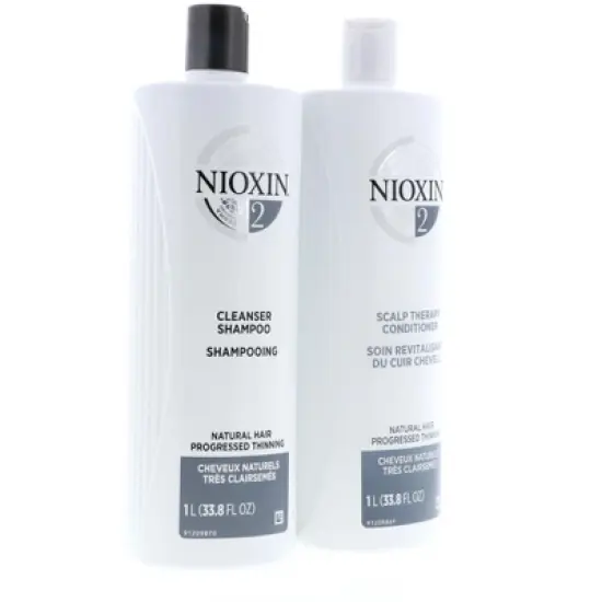Nioxin System 2 Cleanser & Scalp Therapy Conditioner, 33.8 oz DUO image {11}