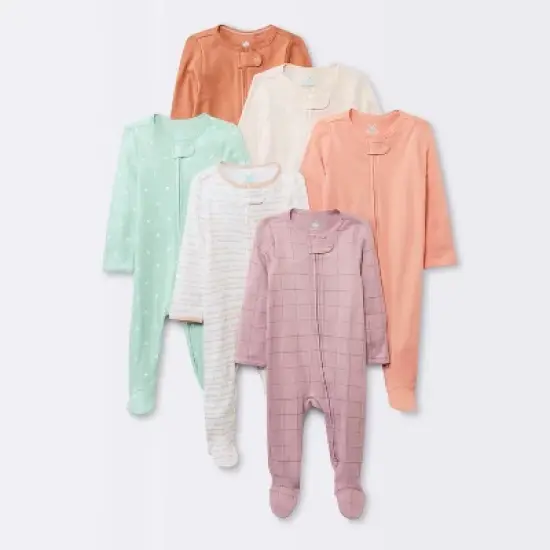 Baby Girls' 6pk Cotton Sleep N' Play - Cloud Island&trade; image {4}