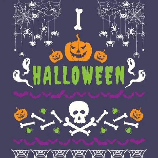 Women's Design By Humans Halloween Lover Ugly Sweater By machmigo Racerback Tank Top image {1}