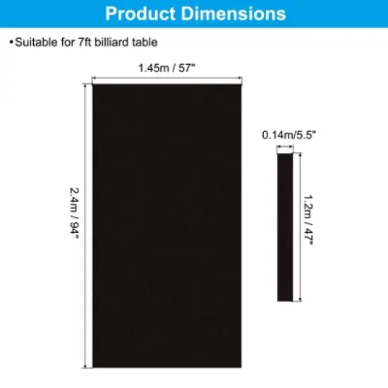 Unique Bargains Seamless Professional Billiard Cloth Replacement Accessories 7 Pcs image {1}