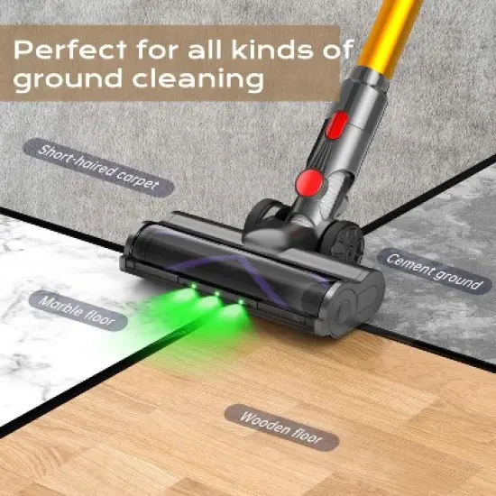 ELEPHAS Cordless Vacuum Cleaner, 35 Mins Runtime Vacuum Cleaners for Home, Stick Vacuum with Self-Standing, Handheld Vacuum for Pet Hair/Carpet/Floor image {3}