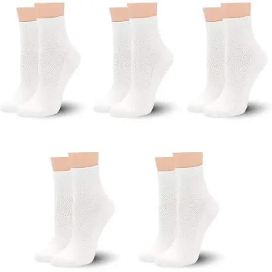 SERISIMPLE Women Thin Viscose Bamboo Above Ankle Sock Breathable Lightweight Classic Crew Casual 5 Pairs image {6}