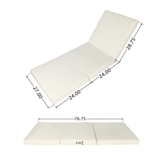 Outdoor Chaise Lounge Chairs with Cushions, Wooden Adjustable Backrest Recliner for Poolside Lounging or Patio Retreat-Maison Boucle image {3}