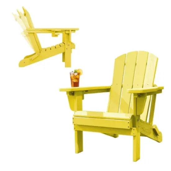 Hyleory Adjustable HDPE Adirondack Chair with Ergonomic Backrest image {30}