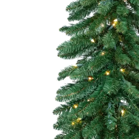 Northlight Pre-Lit Pencil Alpine Artificial Christmas Tree - 5' - Clear Lights image {4}
