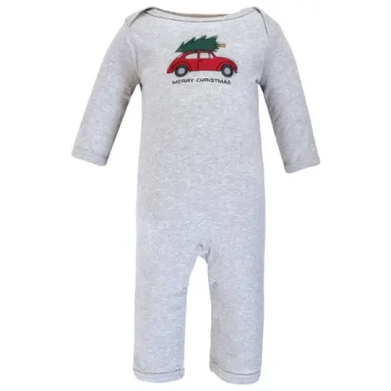 Hudson Baby Unisex Baby Cotton Coveralls, Christmas Scene image {2}