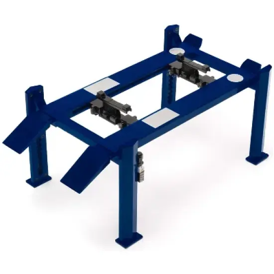 Adjustable Four Post Lift Blue for 1/18 Scale Diecast Model Cars by Greenlight image {2}